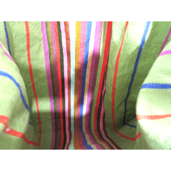 Handmade Medium Sz. Multicolor Striped Mexican Market Tote Bag - Picture 10 of 10